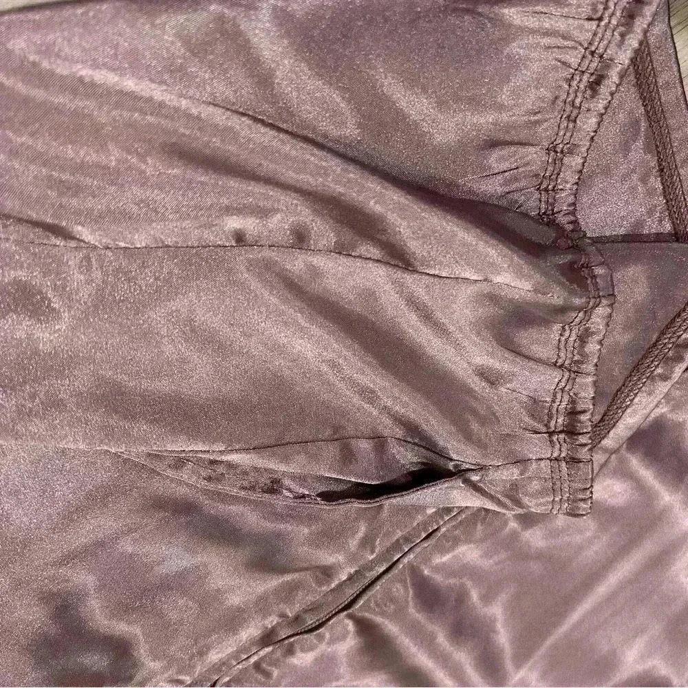 NY Jeans New York & Company Women’s Satin Hooded Zip Up Jacket Purple Size L - Picture 5 of 7